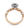 thumbnail image 4 of Solitaire Engagement Ring For Women | Center 8MM Round Cut Lab Created Moissanite Promise Rings in 14K Rose Gold Over Sterling Silver Jewelry Gift for Her, Ring Size 4.5, 4 of 6