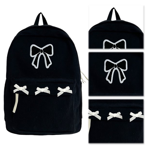 Mochila Pana para Estudiantes Escuela Con Lazo Mujeres Y Niñas