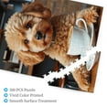 thumbnail image 3 of 500 Piece Jigsaw Puzzle For Adults Cute Puppy With Coffee Challenging & Fun Activity Unique Artwork Great Gift Idea Home Decor, 3 of 7