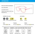 thumbnail image 3 of Gafas elegantes para niños con montura de silicona suave y lentes anti-luz azul Amarillo, 3 of 9