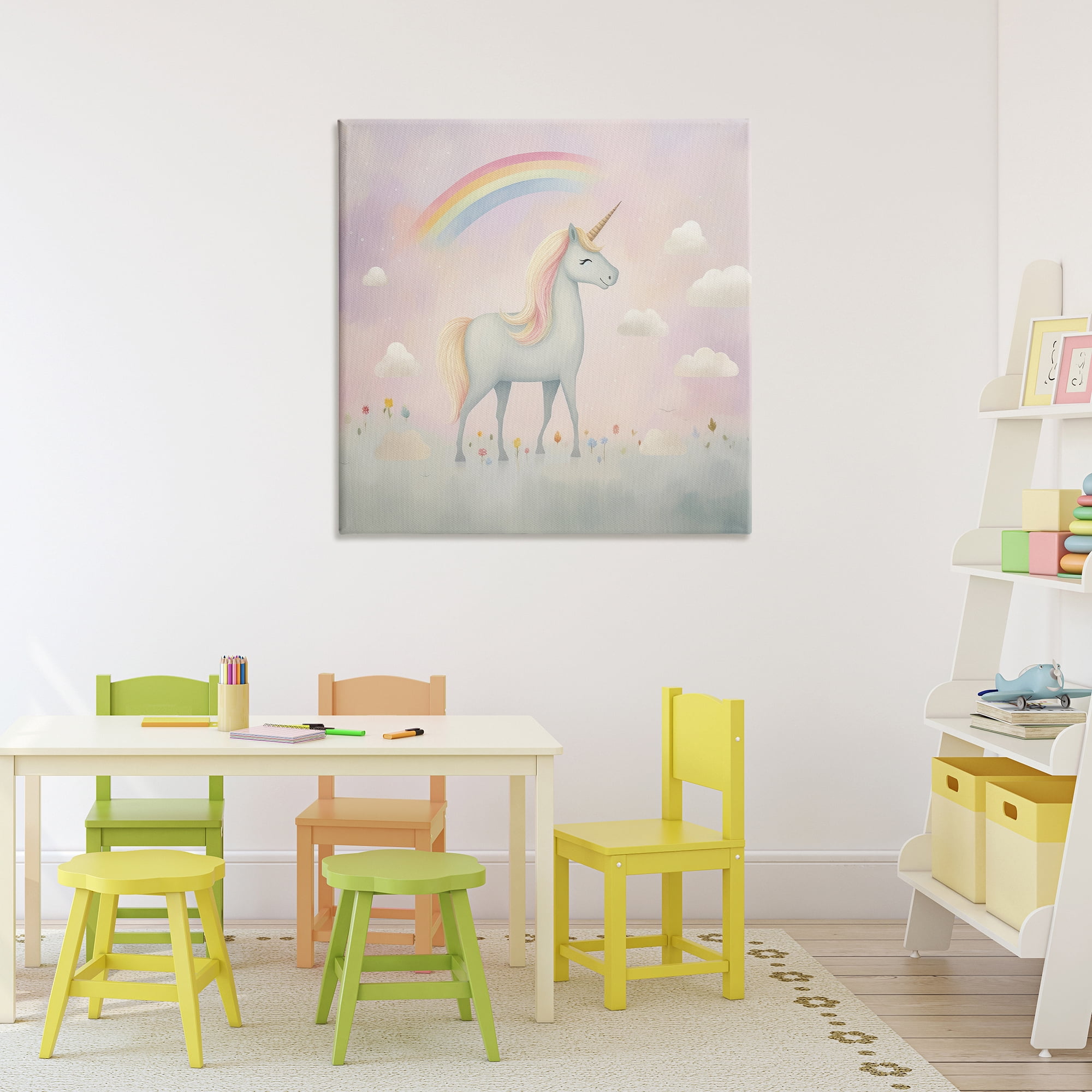 Stupell Industries Mystical Unicorn Dreams in Pastel Canvas Wall Art, design by Lazar Studio