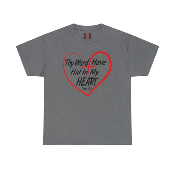 DJH Apparel | Thy Word Have I Hid In My Heart Psalms 119:11 Christian Tee
