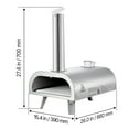thumbnail image 4 of VEVOR Pizza Oven Outdoor, 12" Pellet Pizza Oven, Portable Pizza-Stove with Built-in Thermometer, Wood Fired Stainless Steel Pizza-Maker, for Backyard, Camping, Pizza-Stone, Shovel, Carry Bag, Silver, 4 of 9