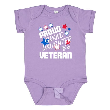 

Inktastic Proud Granddaughter of a Veteran- Veterans Day Gift Baby Girl Bodysuit