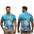 thumbnail image 6 of Uorisanigo Blue Turtle Couple Matching Outfit Men's 1/4 Zip Short Sleeve Golf Shirt Casual Sport and Womens Golf Dress with Shorts with Pockets Short Sleeve Quick Dry Summer Clothes, 6 of 8
