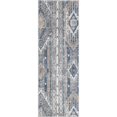 thumbnail image 1 of Unique Loom Portland Striped Tone-on-Tone Rug 2' 2 x 6' Runner Navy Blue/Tan, 1 of 1