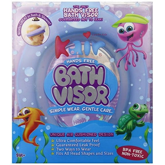 Kair Bath Visor for Babies, Safe Silicone Shower Cap for Kids, Shower Water Guard for Baby Bath and Toddler Bath - Blue