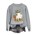 thumbnail image 4 of qelini Halloween Pullover Sweatshirt for Women Plus Size Pumpkin Graphic Tees Sweatershirts Long Sleeve Crew Neck Outfit Holiday, 4 of 6