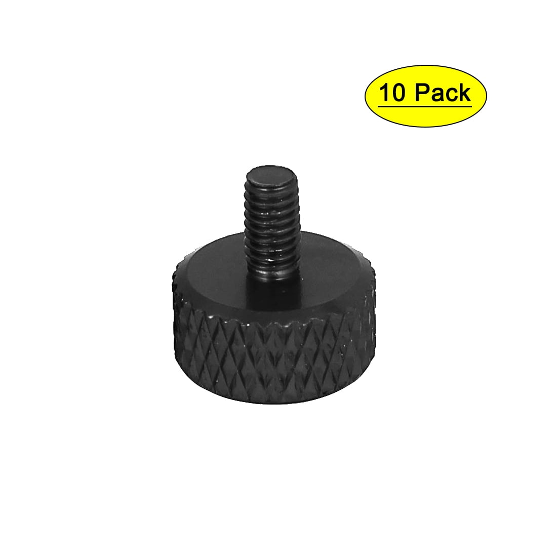 Computer PC Graphics Card Flat Head Knurled Thumb Screws Black M3.5x6mm