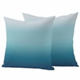 thumbnail image 2 of Pack of 2 Outdoor Pillow Covers 18x18 Inch Waterproof Navy Blue Ombre Throw Pillow Covers,Decorative Couch Pillow Case Sham Teal White Gradient Modern Abstract Art Patio Pillowcases Cushion Cover, 2 of 8