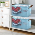 thumbnail image 6 of Ryvnso Roses Flower Heart Storage Bins Large Basket Foldable Cube Toys Organizer with Handles 1 PC, 6 of 7