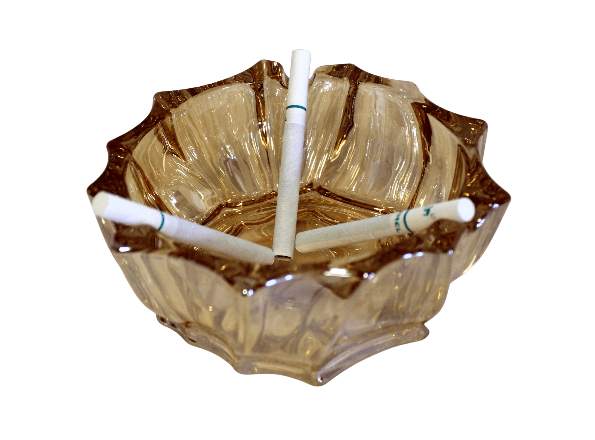 1 Vintage Square Glass Ashtray Gold Clear Choose Color Collectibles