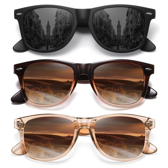 Gafas de sol MEETSUN con protección UV400 polarizadas (paquete de 3)