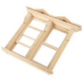 thumbnail image 5 of Realistic Miniature Wooden Dollhouse Window Prop for DIY Mini House Decoration and Landscape Displays, 5 of 5