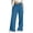 Blue, variant on Womens Linen Pants Casual Summer Sporty Baggy Wide Leg Barrel Lounge Pants High Waisted Elastic Drawstring Trousers Straight Leg Track Pants(Yellow,M)