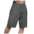 thumbnail image 1 of Gibobby Shorts Cargo Ripstop pour Hommes - Longs en Sergé de Coton à Jambe Droite pour Travail Extérieur [Gris, m], 1 of 4