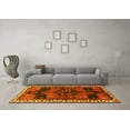 thumbnail image 3 of Ahgly Company Machine Washable Indoor Square Persian Yellow Traditional Area Rugs, 3' Square, 3 of 4