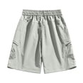 thumbnail image 5 of Women's Hiking Cargo Shorts Lightweight Bermuda Shorts with Multi Pockets for Travel Athletic Golf Casual Light Gray L, 5 of 7