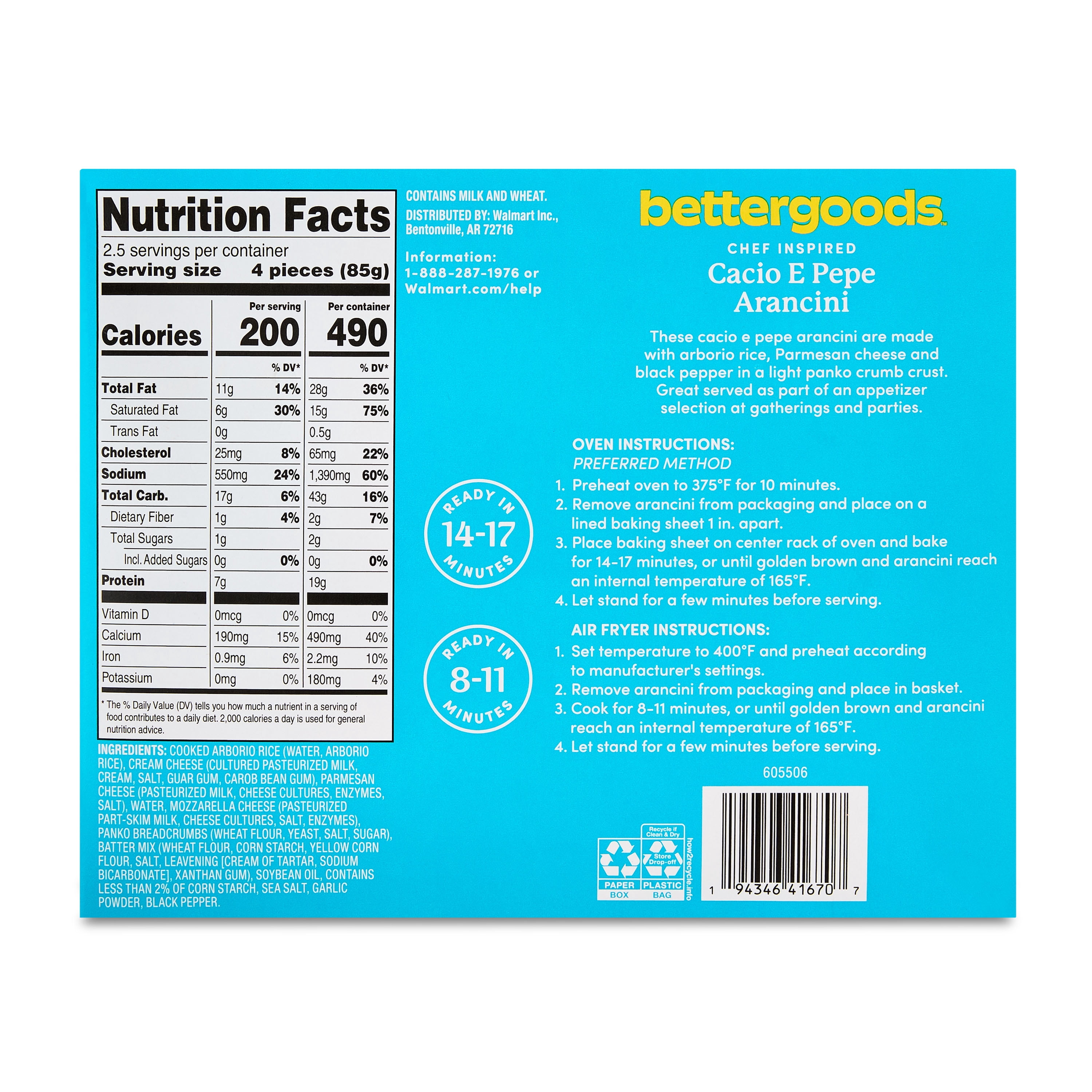 bettergoods Traditionally Crafted Cacio E Pepe Arancini, 7.5 oz (Frozen)