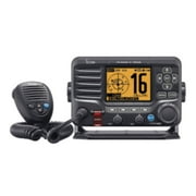12" Jet Black M506 VHF Fixed Mount with Front Mic Radio, AIS, and NMEA 0183/2000