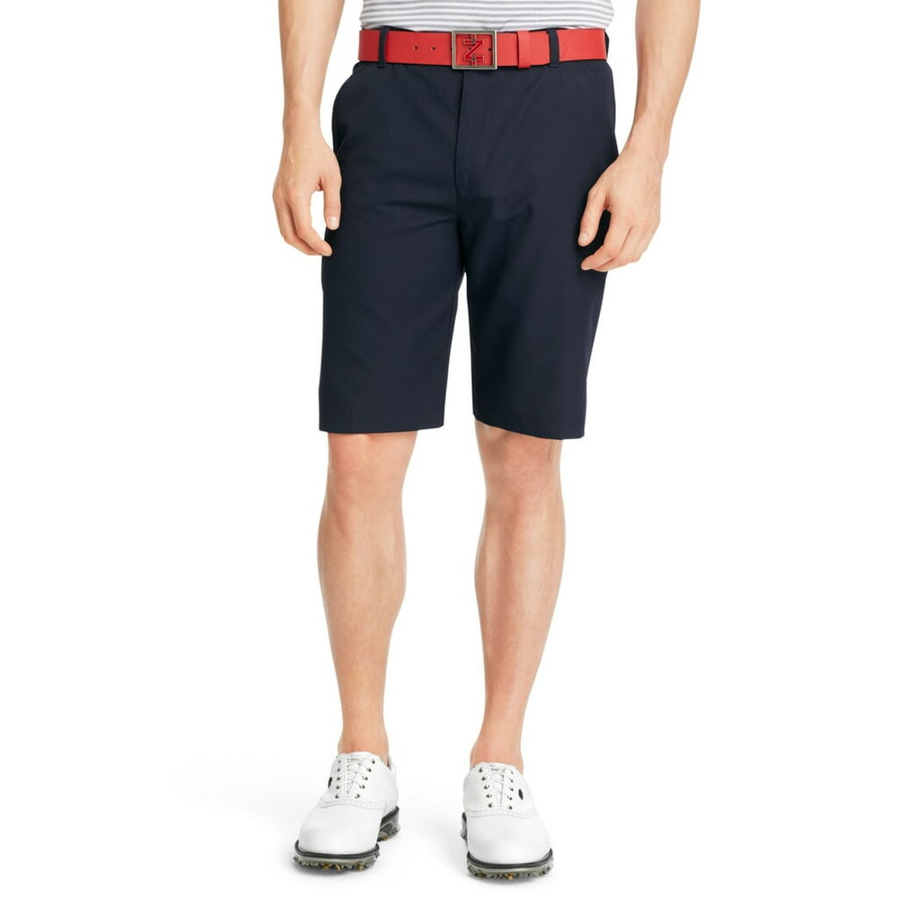 Men's IZOD Solid Microfiber Performance Golf Shorts Midnight - Walmart ...
