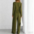 thumbnail image 3 of ZIXKCGDSE Women's Outfits Yoga Clothes Set Long Sleeve Wide Leg Pants Vacation Sweatsuits Size XXL, 3 of 4