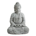 thumbnail image 3 of Sunjoy Buddha Statue 14.17 in. L x 11.42 in. W x 20.08 in. H Large Sized Buddha Garden Statue Gray Decorative Outdoor Buddha Statue, 3 of 8