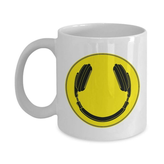 DJ Style Wireless Over-ear Headphones Disc Jockey's Coffee & Tea Gift Mug, Accessories, Desk Decor And Table Ornament For A Radio, Studio, Club, Mobile, Turntablist Or Music Producer Disc Jockey