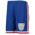 thumbnail image 2 of Youth Mitchell & Ness Blue New Jersey Nets 1993 Hardwood Classics 75th Anniversary Swingman Shorts, 2 of 4