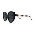 thumbnail image 3 of Polarized Womens Mod Oversized Flat Butterfly Fashion Sunglasses Black Brown / Black, 3 of 4
