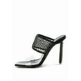 thumbnail image 2 of London Rag Salween Clear Embellished Square Toe Womens Heels, 2 of 10