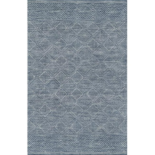 Momeni MALLOMRC-7DNM2030 2 x 3 ft. Mallorca Hand Hooked Contemporary Rectangle Area Rug, Denim