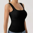 thumbnail image 5 of Adjustable Strap Camisole Tops for Women Lightweight Shirts with Detachable Pads Breathable Stretch Design for Daily Walking Fitness Shopping Sweat Wicking Sleeveless Shirt (Black,L), 5 of 7