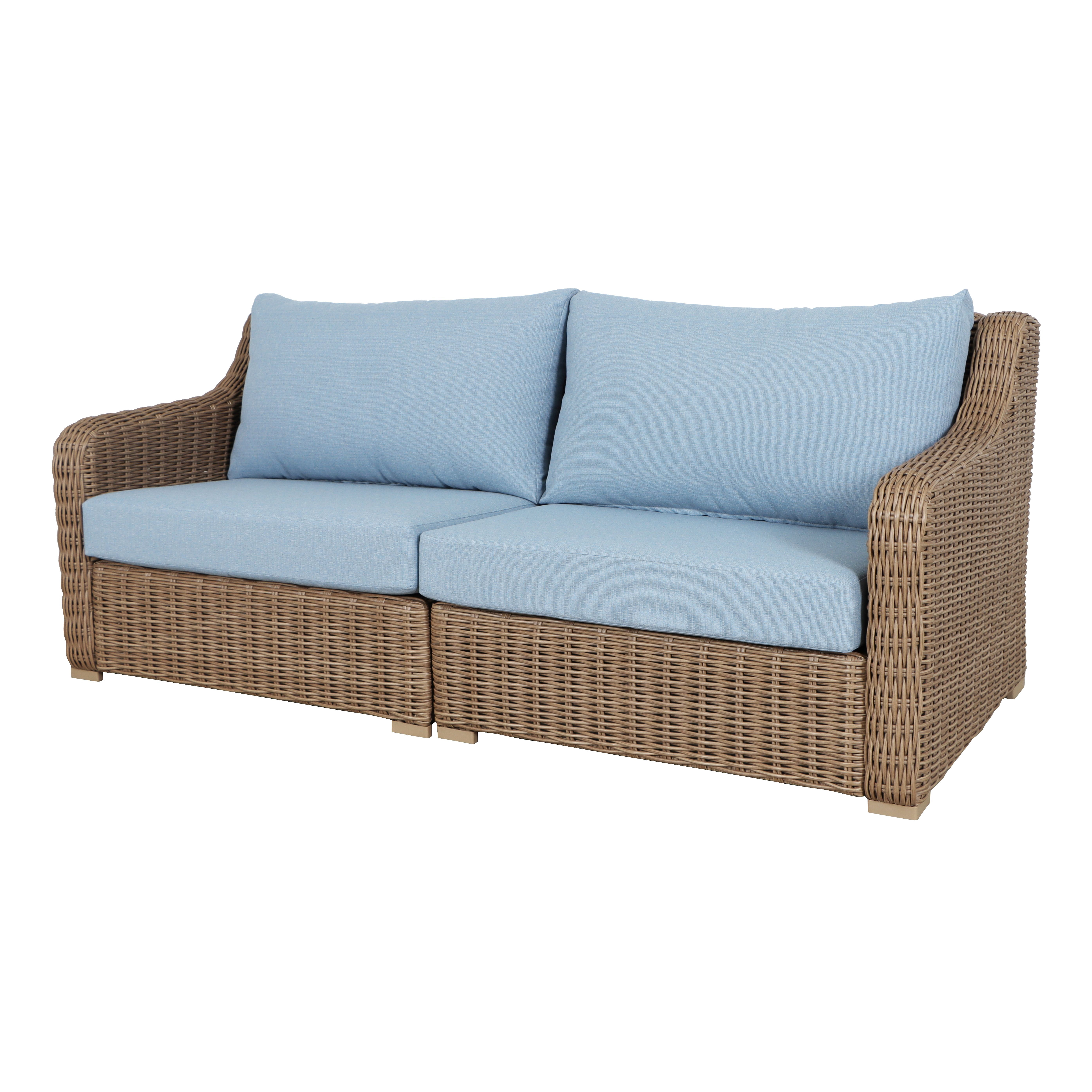 Better Homes & Gardens Bellamy 4 Piece Outdoor Patio Conversation Set, Blue