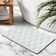thumbnail image 3 of Luxury, Soft Checkered Bath Rug | 20x32in | Absorbent Microfiber, Non-Slip | Ideal Bath Carpet for Bathroom Floor, 3 of 5