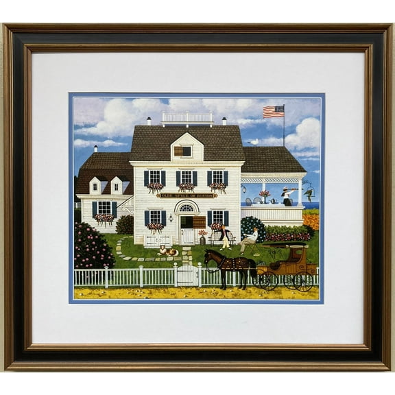 Charles Wysocki "Tea by the Sea" New CUSTOM FRAMED Art Americana Generic