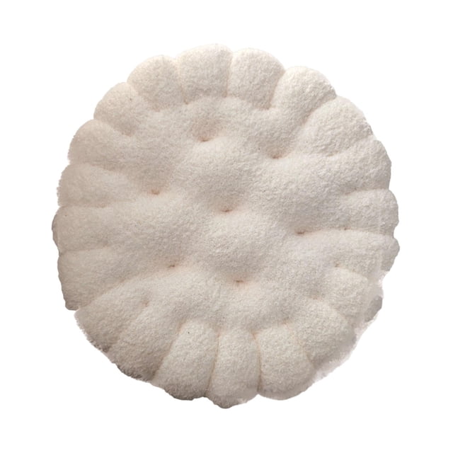 Cojín con forma de galleta, cómodo y decorativo para silla, ideal como regalo, para sofá o oficina. Redondo blanco beige