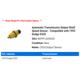 thumbnail image 2 of Automatic Transmission Output Shaft Speed Sensor - Compatible with 1993 Dodge D350, 2 of 2