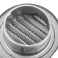 thumbnail image 3 of unbranded Ventilación Redonda De Inoxidable Para Aire Fresco Con Capota Antimeteoros Plateada, 3 of 7