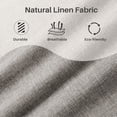 thumbnail image 4 of Frostbloom King Size Linen Fabric Upholstered Bed with Wingback Headboard, Beige, 4 of 8