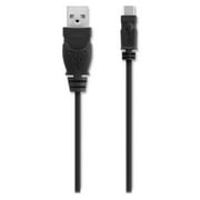 Angle View: Belkin, BLKF3U151B06, Micro-USB Charging Cable, 1 Each, Black