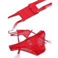 thumbnail image 5 of Gibobby Ropa sexy de mujer para sexo Sexy sin Lencería de Encaje para Mujer Anillo de Pijama Sexy Sexy Lencería Íntimos de una Pieza Plus Size Mujeres lencería(Rojo, M), 5 of 5