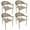 Brown, variant on Vmopu New Set of 4 Gray Outdoor Stackable Dining Chair, PE Rattan for Bistro Restaurant Garden