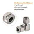 thumbnail image 4 of Uxcell 90 Degree Union Elbow 8mm to 8mm OD Tube Stainless Steel Compression Tube Fitting, 4 of 5