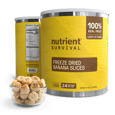 Premium Freeze-Dried Bananas – #10 Can | 25-yr Shelf Life | Emergency Food Storage