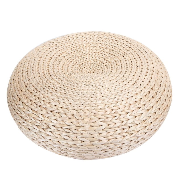 Puf redondo tejido a mano, asientos de Tatami, cojín, esterilla de Yoga, cojines de suelo para ceremonia del té, decoración