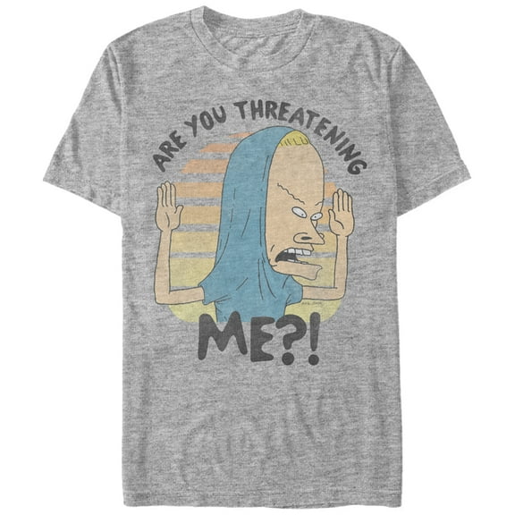 Men's Beavis and Butt-Head Cornholio Are You Threatening Me Graphic Tee Athletic Heather Medium