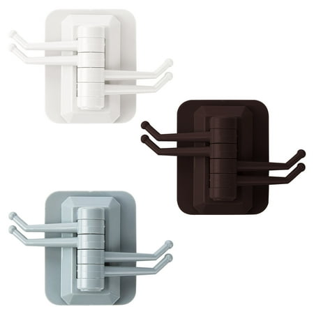 

PRINxy Sticky Hook Household Strong Punch-Free Hook Creative Multifunctional Hook Rack Wall Sticker Hook for Household and Travel Women/Men Multicolor 3PC