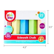 Play Day 20 Count Multicolor Anti-Roll Sidewalk Chalk