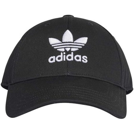 adidas Originals Classic Trefoil Baseball Cap, Black/White, OSFM ...
